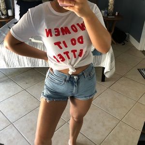 “Women Do It Better” white tee